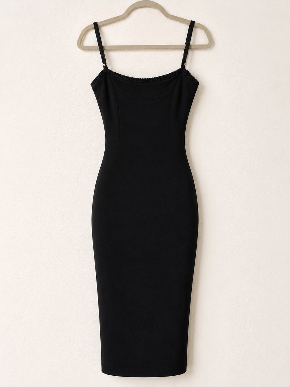 D&G Dolce & Gabbana Black Bodycon Midi Dress